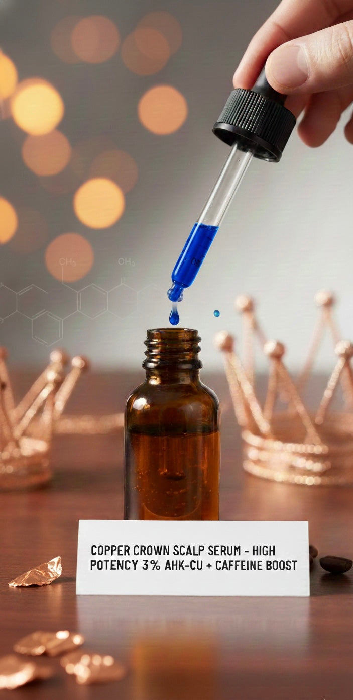 Copper Crown Scalp Serum – High Potency 3% AHK-Cu + Caffeine Boost